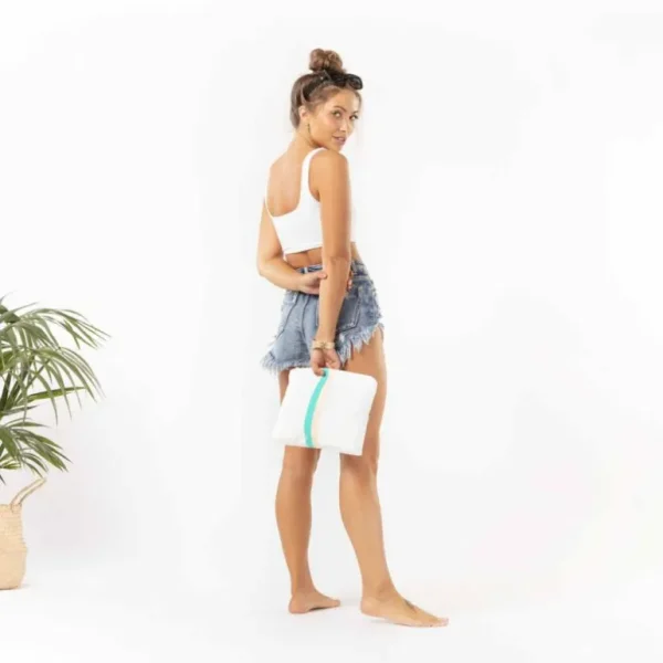 Aloha Mid Le Voyageur Pouch In Neon Turquoise<Women Cosmetic Bags | Hand Bags