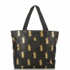 Aloha Pineapple Royale Day Tripper In Gold On Black< Shopping Totes | Beach Bags