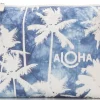 Aloha Small Indigo Coco Palms Pouch Women's<Women Toiletry Bags | Cosmetic Bags