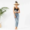 Aloha Small Le Palm Pouch In White On Black Women's<Women Cosmetic Bags | Hand Bags