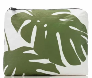 Aloha Small Monstera Pouch In Seaweed Women's<Women Hand Bags | Women’s Bags