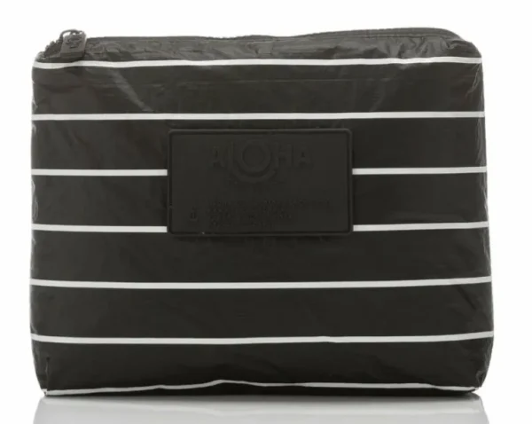 Aloha Small Pinstripe Pouch In White On Black<Women Cosmetic Bags | Hand Bags