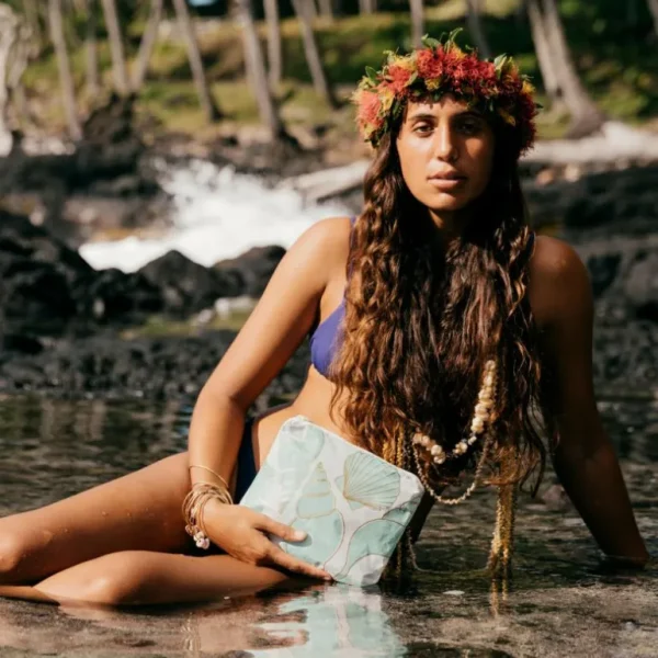 Aloha Small Sea Treasure Pouch In Mint< Toiletry Bags | Cosmetic Bags