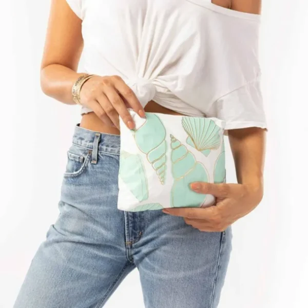 Aloha Small Sea Treasure Pouch In Mint< Toiletry Bags | Cosmetic Bags