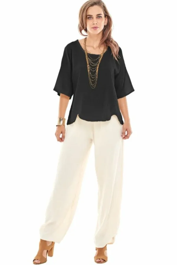 Oh My Gauze! Scallop Blouse<Women Tops