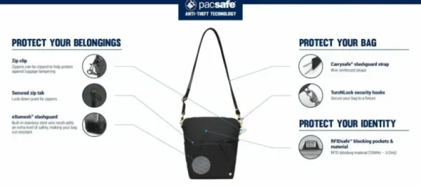 Pacsafe Citysafe CX Anti-Theft Convertible Crossbody Womens Bags<Women Hand Bags | Women’s Bags