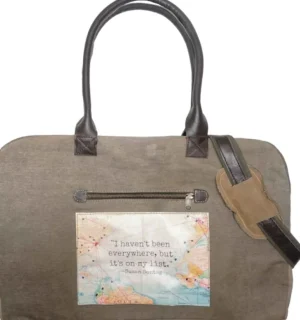 Travel Bags Vintage Addiction "It's On My List" Military Tent Travel Bag< Travel Bags