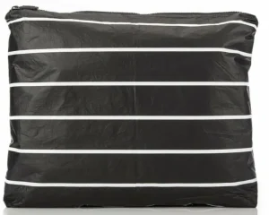 Aloha Women's MAX Pinstripe Pouch In White On Black<Women Beach Bags | Hand Bags