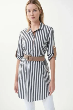 Joseph Ribkoff Women's Striped Belted Blouse<Women Tops