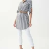 Joseph Ribkoff Women's Striped Belted Blouse<Women Tops